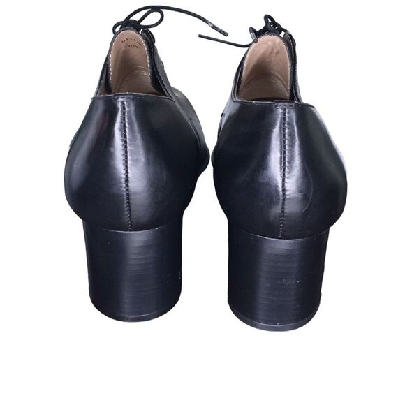 Wesley & Co Shoes Women’s 10 M Vtg Lace Up Black Leather Dark Gothic‎ Steam Punk - Picture 4 of 12